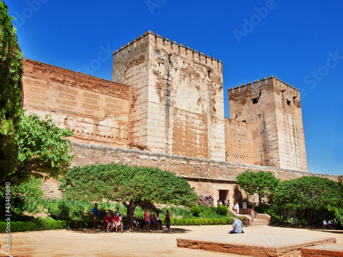 The Alcazaba fortress, the Alhambra in Granada, Andalucia, Spain