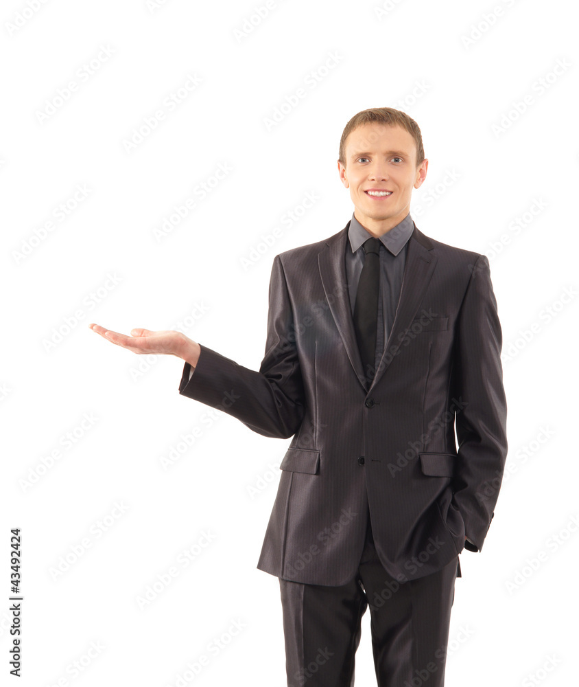 A young and handsome Caucasian businessman A young and handsome Caucasian businessman