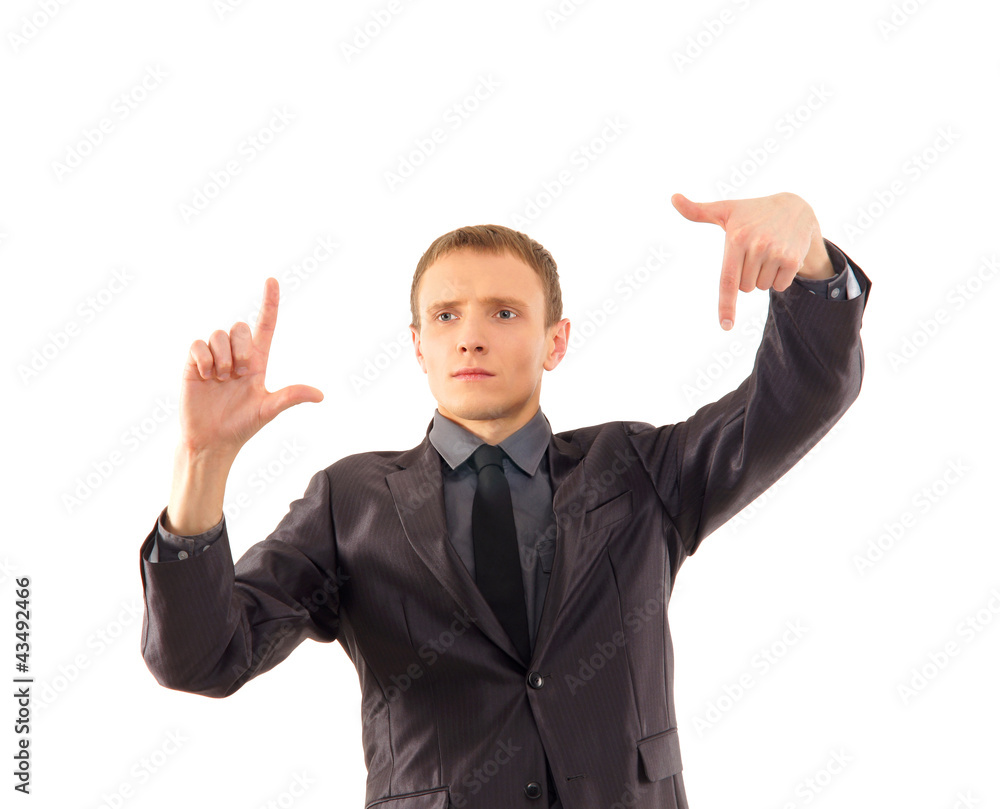 A young and handsome Caucasian businessman A young and handsome Caucasian businessman