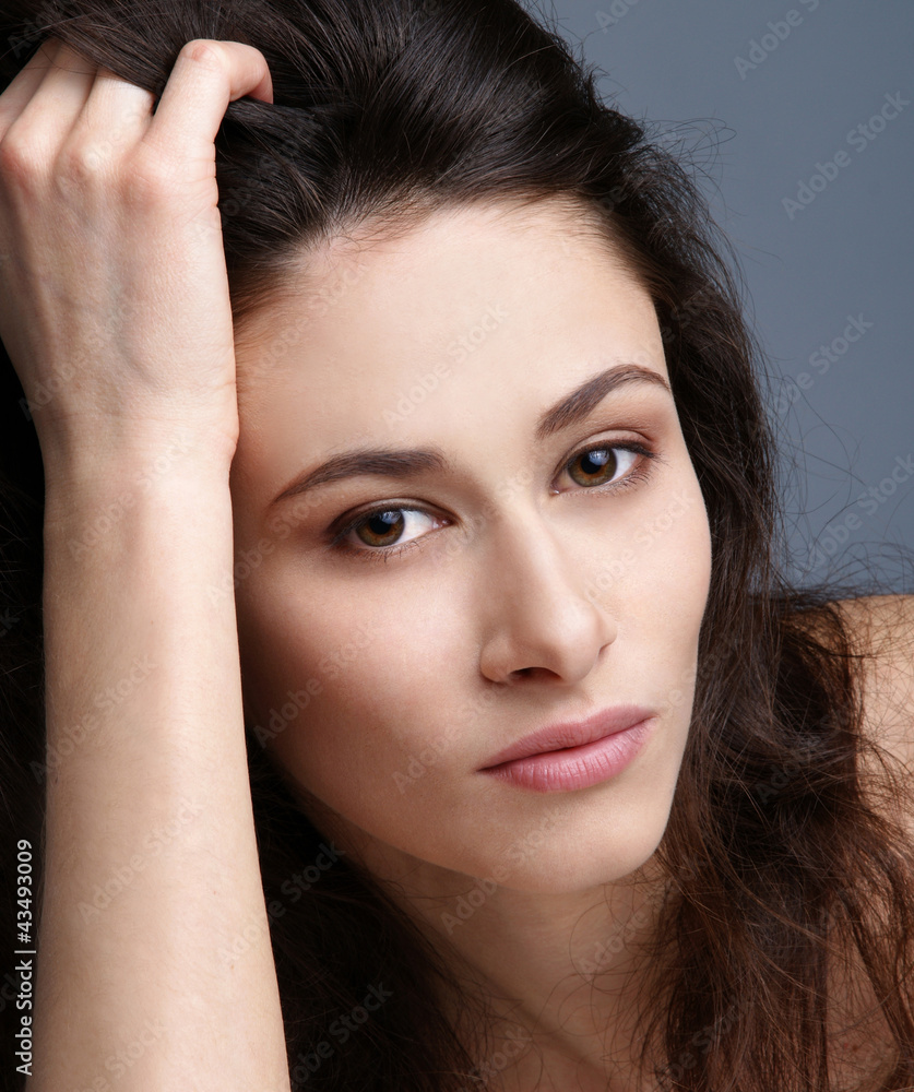 Portrait of a young and attractive brunette Caucasian woman Portrait of a young and attractive brunette Caucasian woman