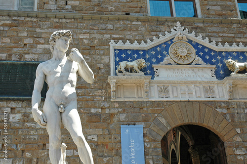 David di Michelangelo in Piazza della Signoria, Firenze, Italia