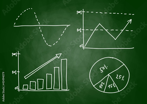 Drawing of graph on blackboard