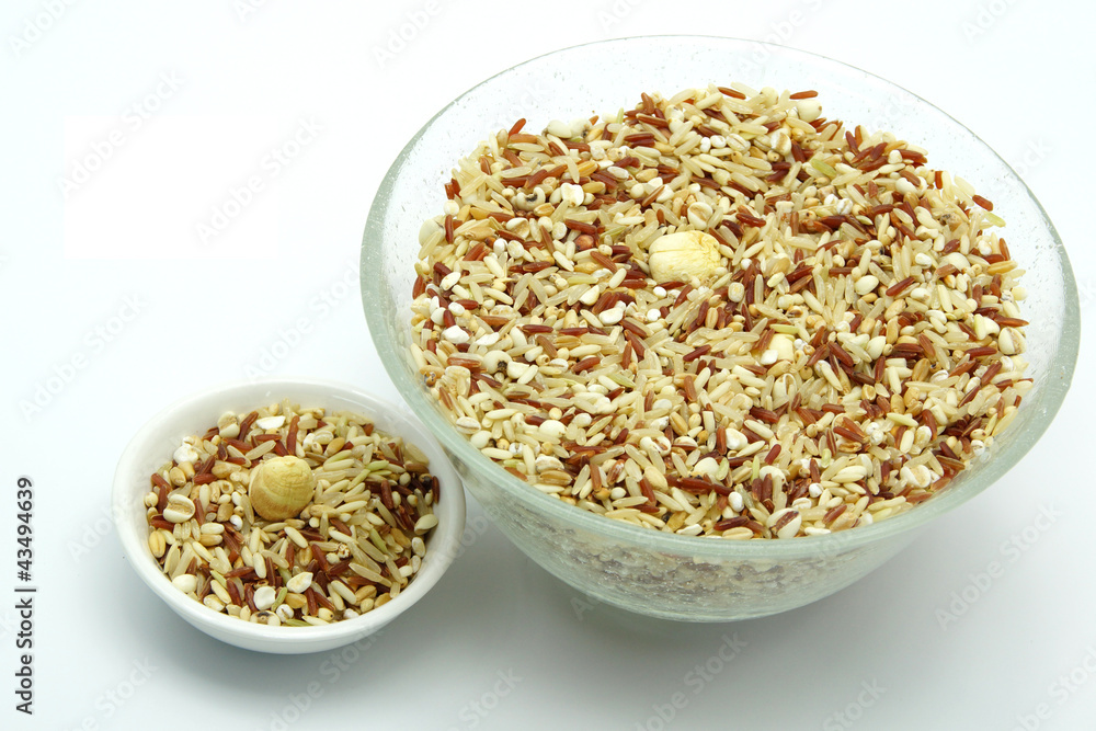 Organic Food; Organic Rice in Bowl Organic Food; Organic Rice in Bowl