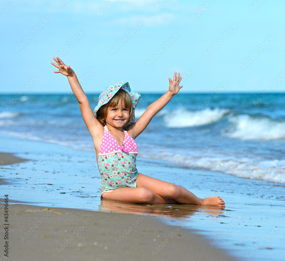 Beautiful Girl on a seashore
