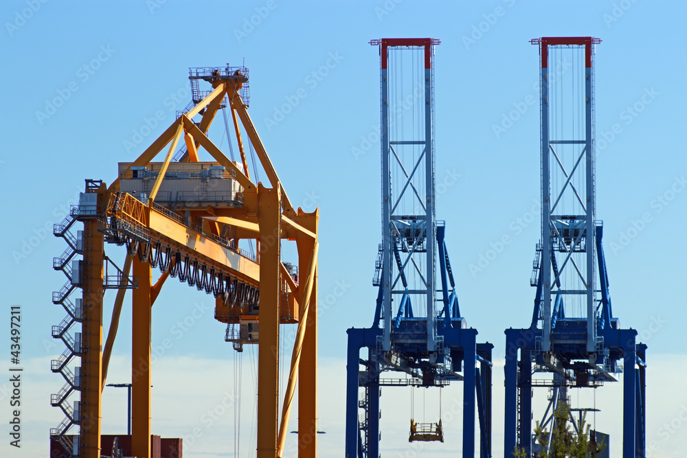 Big port cranes in Vuosaari Harbor, Helsinki Big port cranes in Vuosaari Harbor, Helsinki