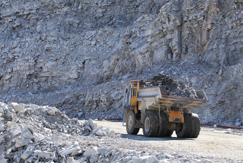 Truck of mining in open cast. Minerals industry