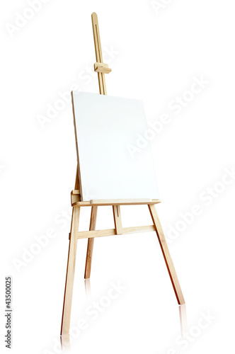 Isolated tripod and canvas