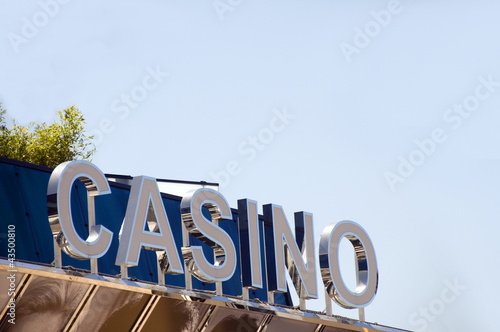 sign for gambling casino Cannes France French Riviera