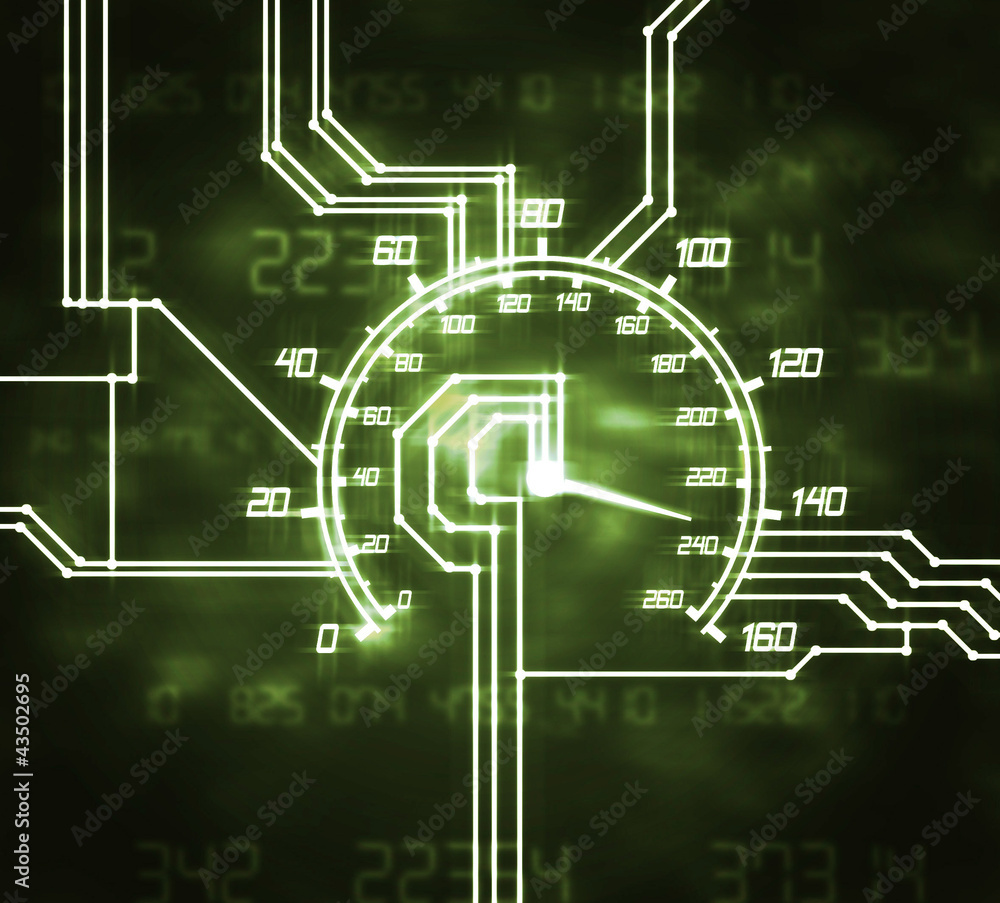 Obraz premium hitech speedometer