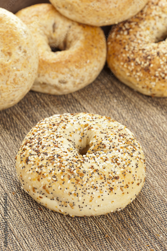 Homemade Fresh Whole Grain Bagel Homemade Fresh Whole Grain Bagel