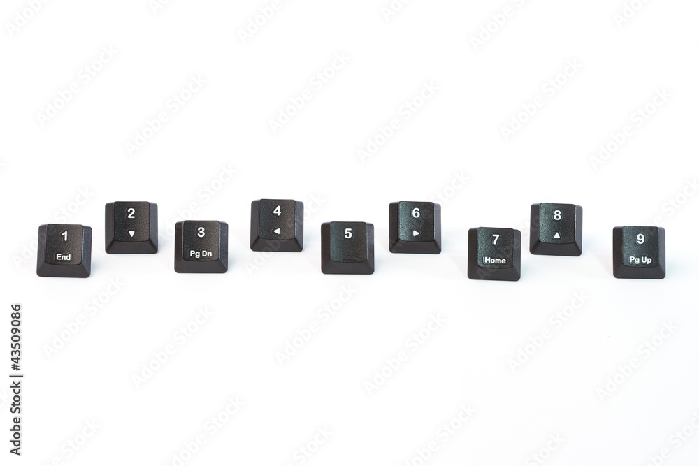 Black keyboard buttons