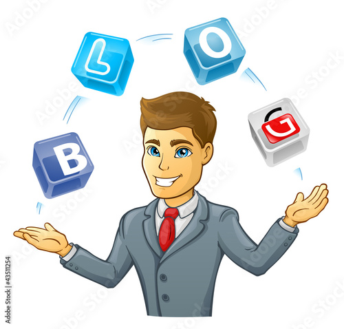 Business man juggling