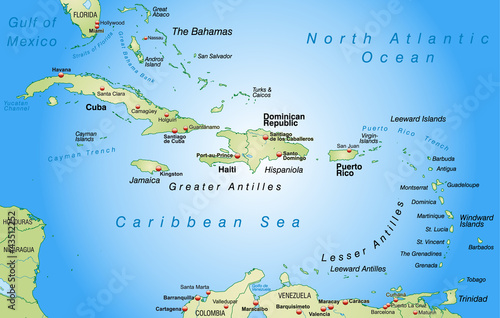 Umgebungskarte der Karibik