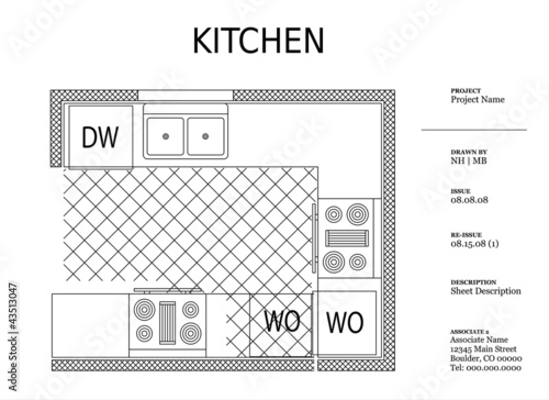 architectural kitchen plan