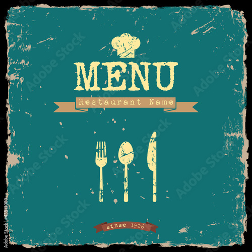 Vector restaurant menu. Retro style design