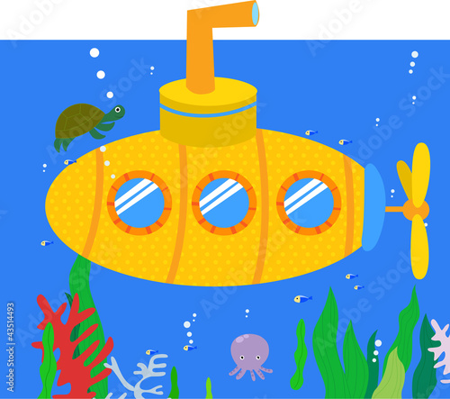 submarine underwater vector