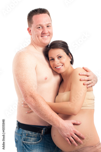 Pregnant couple in love