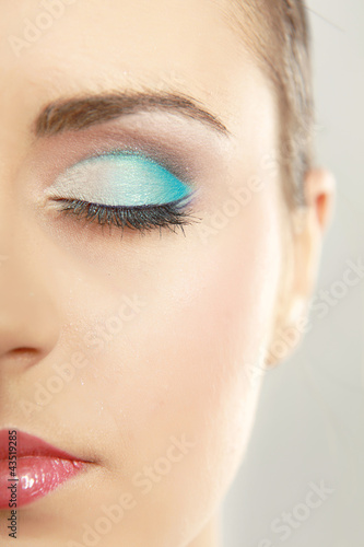 Woman eye with exotic style makeup