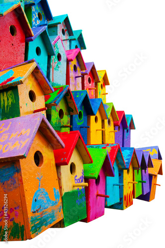 Set of nesting boxes isolated