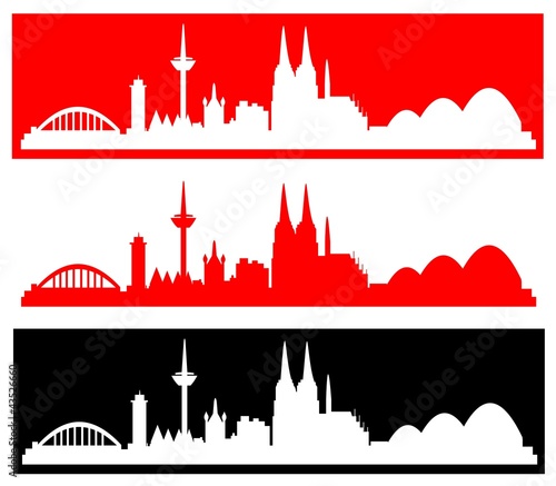 Köln - verschiedene Silhouetten