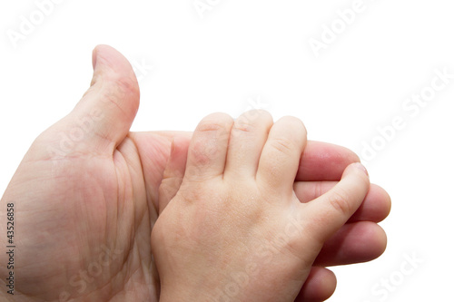 father's and baby's hands