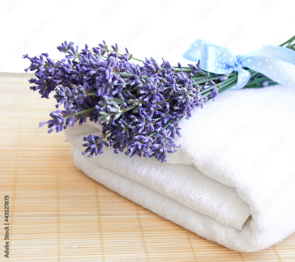lavender and towel lavender and towel