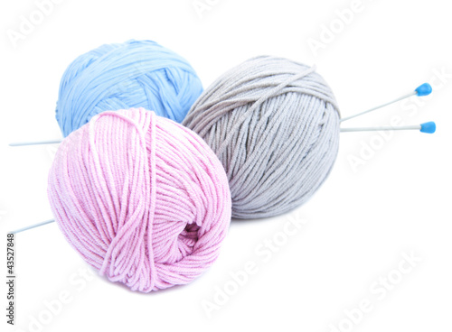 yarn balls with needles