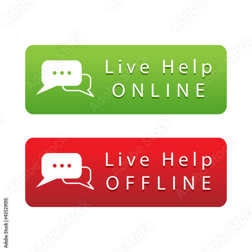Live Help Button, Green and Red