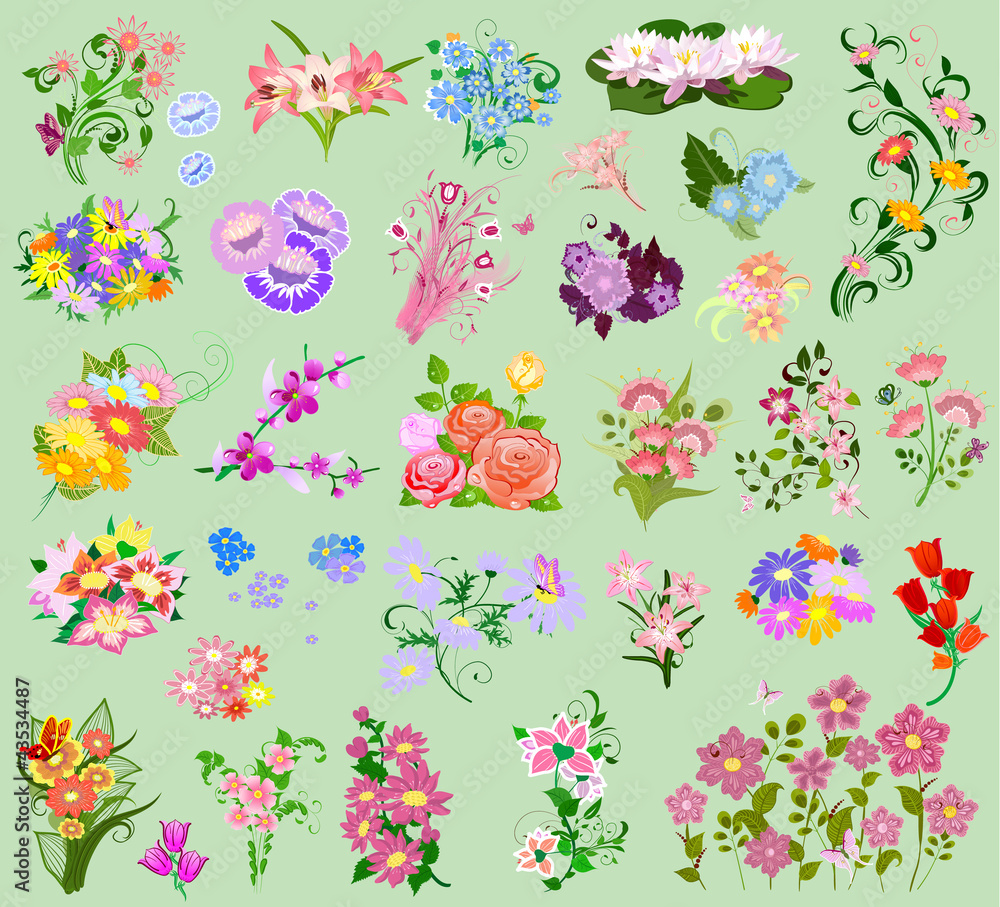 set a festive floral bouquet set a festive floral bouquet