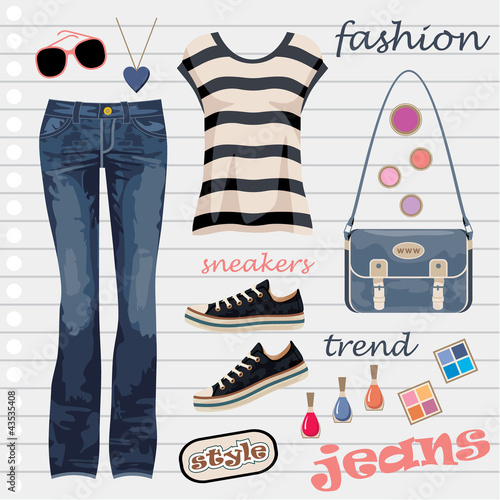 Jeans fashion set