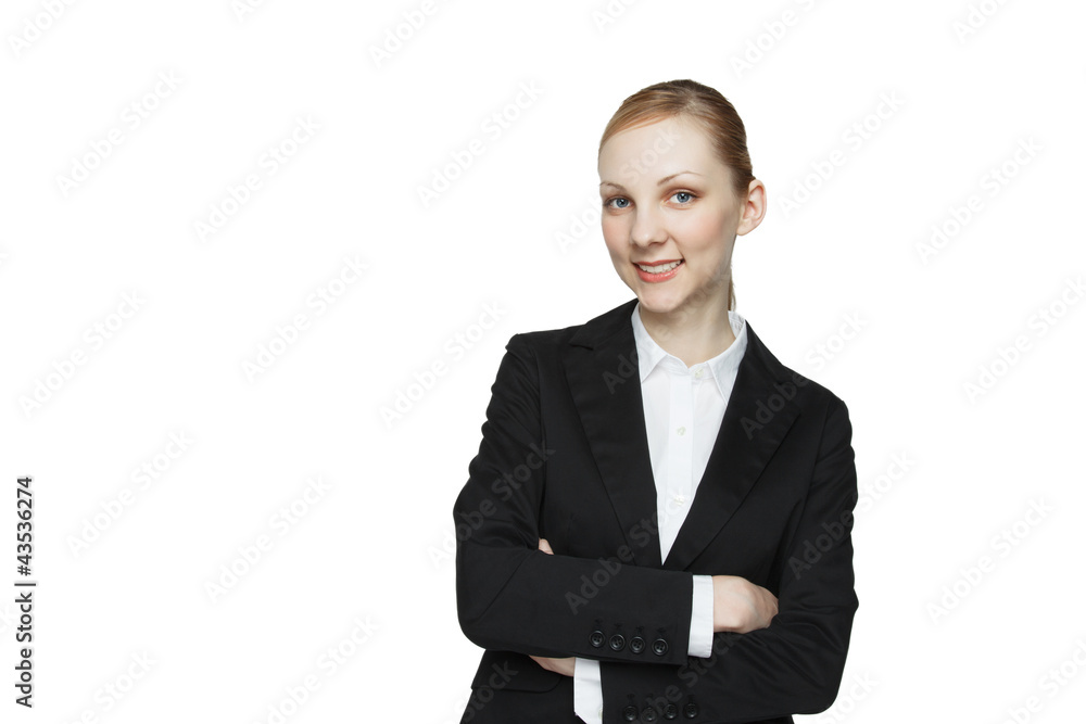 Caucasian woman arms crossed Caucasian woman arms crossed