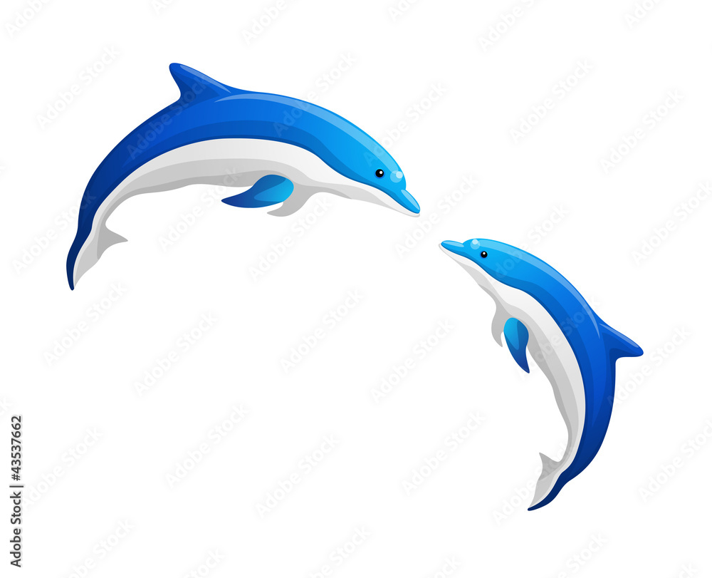 Obraz premium vector icon dolphin