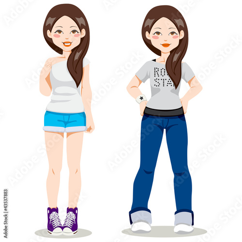 Casual Asian Woman