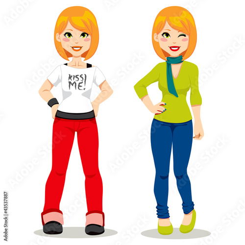 Casual Redhair Girl