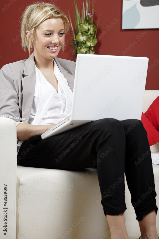 Woman working from home Woman working from home