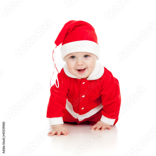 funny crawling Santa claus ...