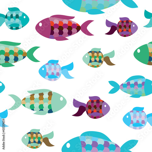 seamless pattern of fish