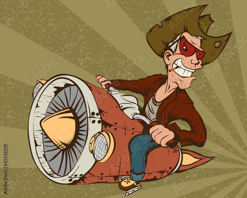 Biker on the turbo bike