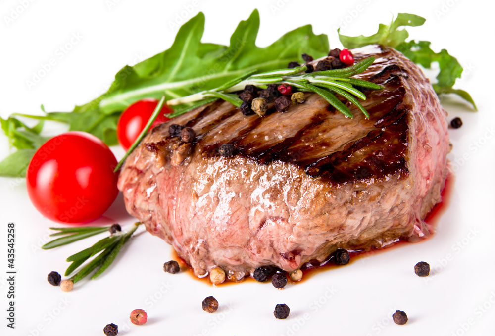 Delicious beef steak, medium grilled Delicious beef steak, medium grilled
