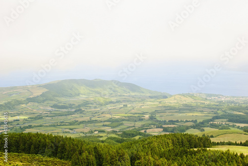 View over Faial island  Azores  Portugal