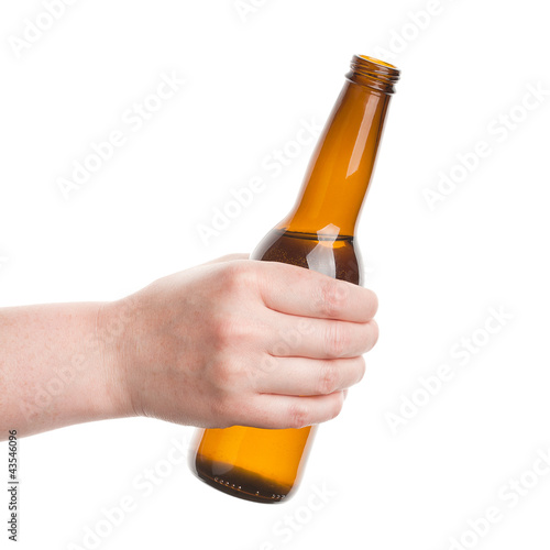 Beer bottle in the hand