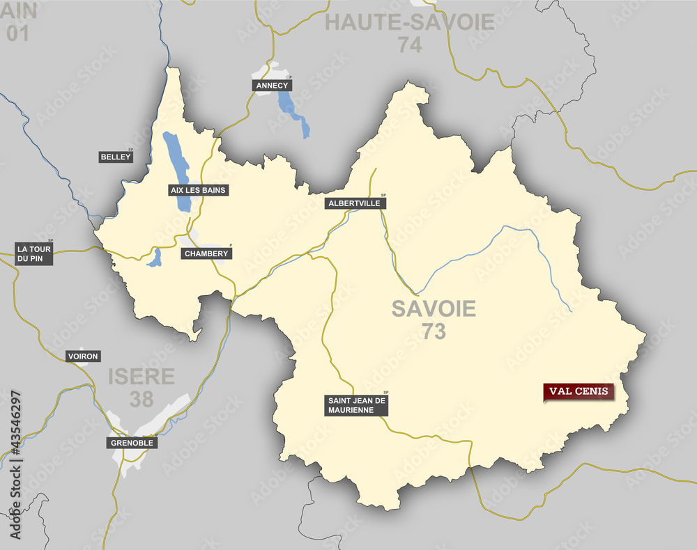 Carte et situation de Val Cenis