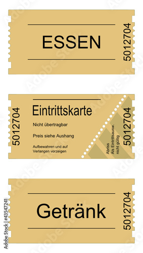 Tickets Eintritt Getränk und Essen