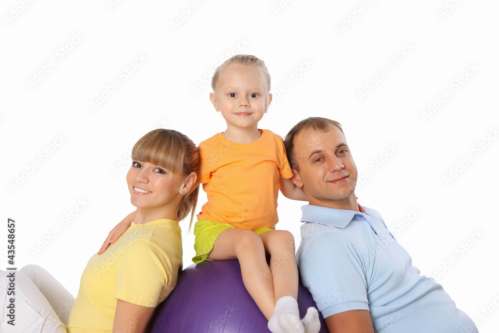 The young sports family spends time together