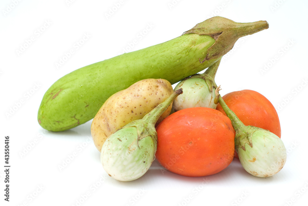 mix vegetable on white background mix vegetable on white background