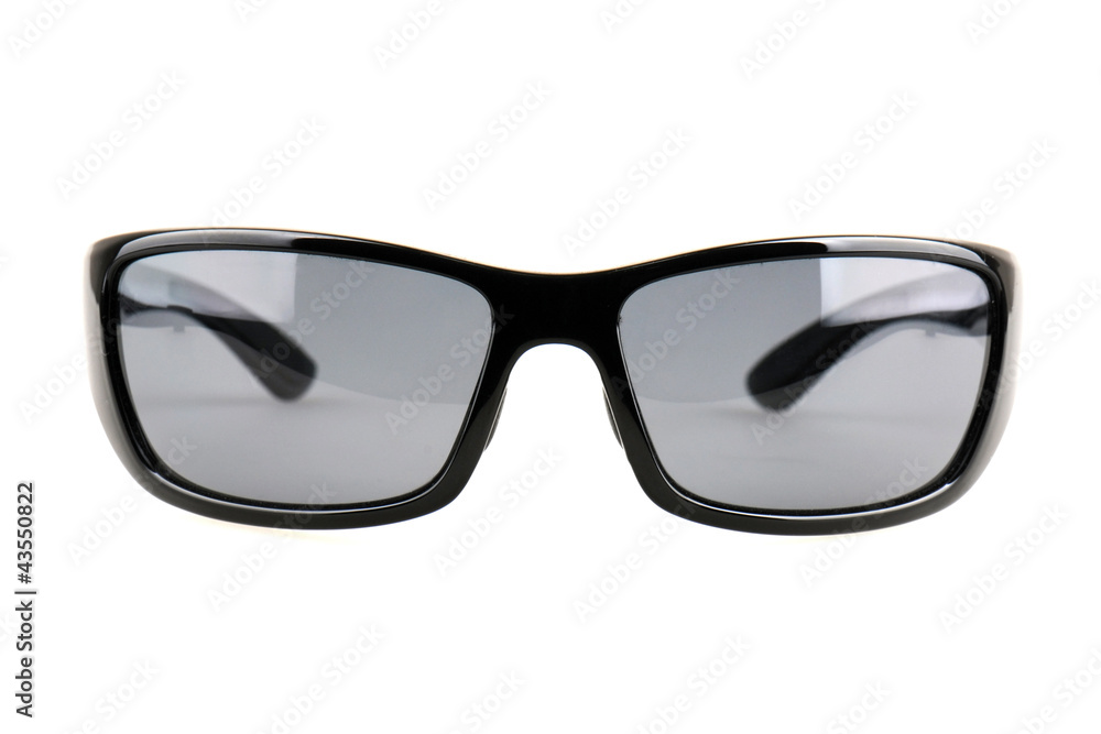 Black sunglasses isolated on white background