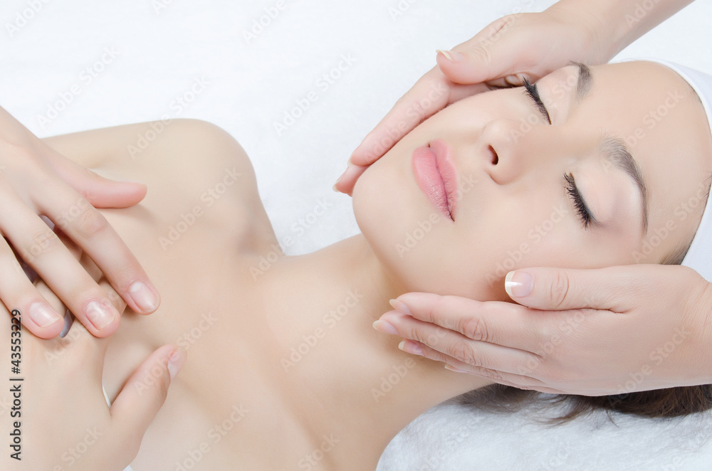 Facial massage to the woman Facial massage to the woman