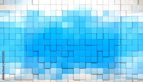 fondo abstracto de cubos en tono azul