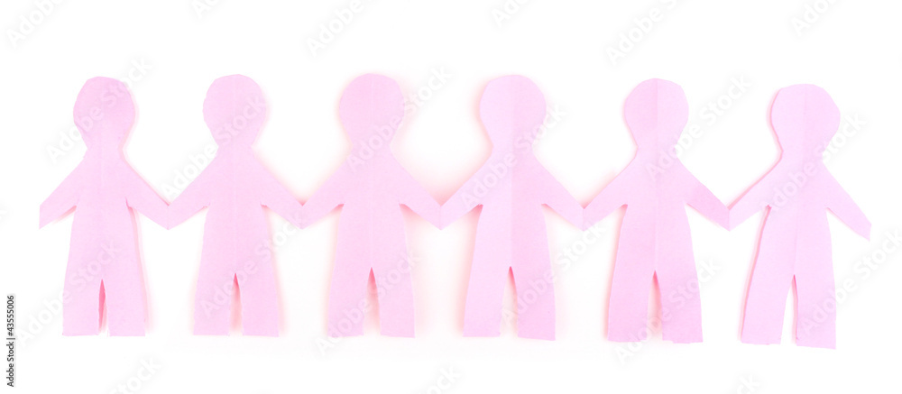 Paper people isolated on white Paper people isolated on white