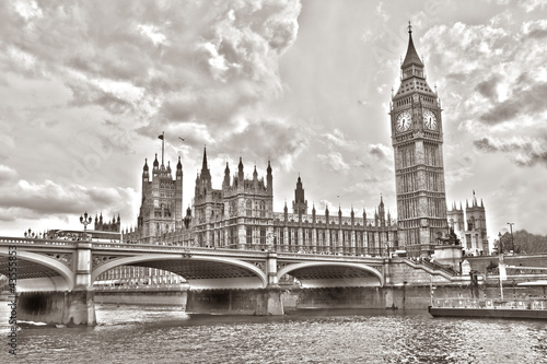 Westminster Bridge with Big Ben, London, UK